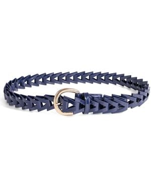 Jurgi Brand Triangle Loop Belt – Patent Leather - Blue