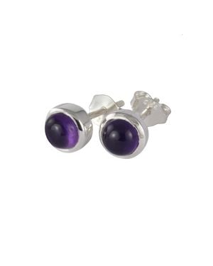 The Jewellery Store London February Birthstone Earring Studs – Amethyst - Purple