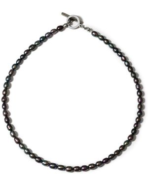 Kybele Studio Portofino Necklace With Dark Freshwater Pearls - Metallic