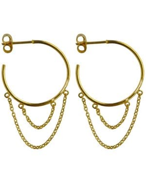 Areia Jewellery Elva Chain Hoops - Metallic