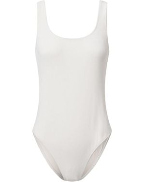 Aqva Swimwear Neutrals Nude Balmins One-Piece Swimsuit - White