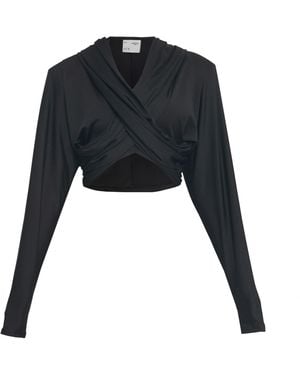 Ats the Label Eclips Crop Hoodie - Black