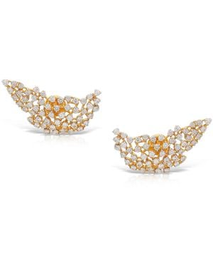 Dhwani Bansal Astra And Diamond Ear Studs - Metallic