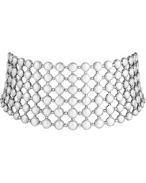 The Gala Mirage Metal Choker - White