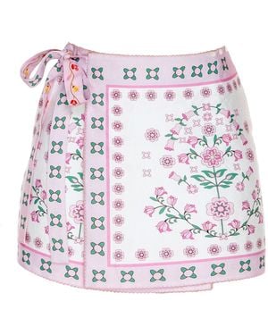 Jessie Zhao New York Swim Cover Up Skirt- Blossom - Pink