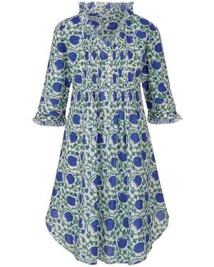 At Last Annabel Cotton Tunic - Blue
