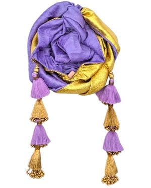 Julia Clancey Snazzy Silk Dorado Turban - Purple