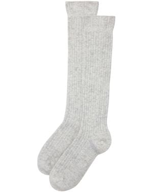 Mamu Dream Long Merino Wool & Cashmere Socks - Grey