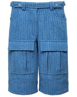 Audrey Vallens Miss Av Jacquard Shorts - Blue