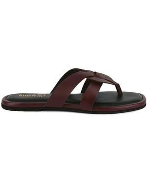 Rag & Co Angeles Burgundy Flat Slip Ons - Brown