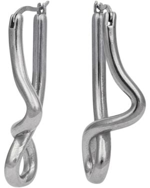 Kybele Studio Wavy Drop Earrings - White