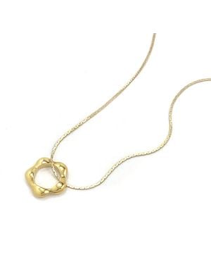 Biko Jewellery Small Wildflower Pendant - Metallic