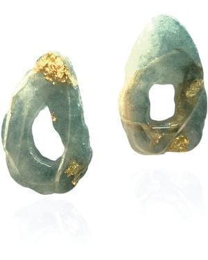 Bio-Trimmings Hutton Cutout Forest Bio-Gem Earrings - Green