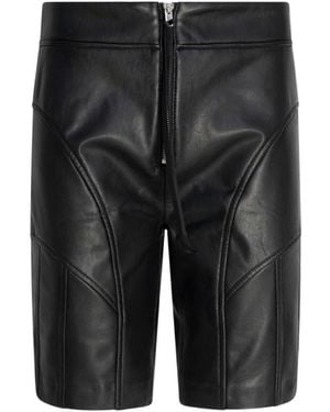Circular Path Vegan Leather Long Short - Black