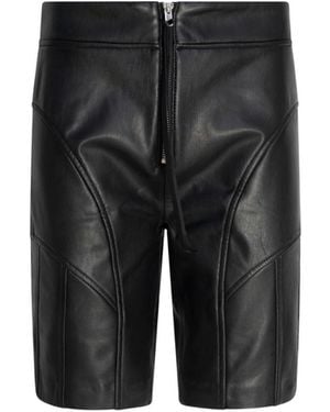Circular Path Vegan Leather Long Short - Black