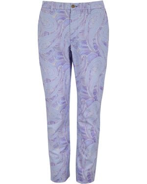 lords of harlech Caspian Marakesh Paisley Helio Tailored Pant - Blue