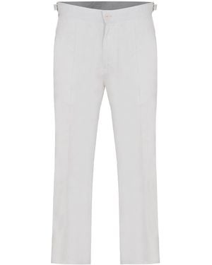 DAVID WEJ Hugo Linen Trouser With Side Adjuster - Gray