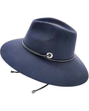 DORIA 1905 Night Smooth Lapin Felt Western Drop Hat - Blue