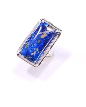 Mineralgems•Studio Lapis Lazuli Rectangular Ring Fail - Blue