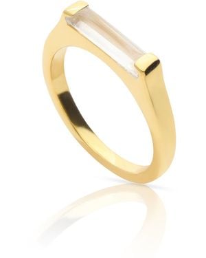 Preeti Sandhu 14K Plated Slim Stacking Ring - Metallic