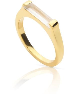 Preeti Sandhu 14K Plated Slim Stacking Ring - Metallic