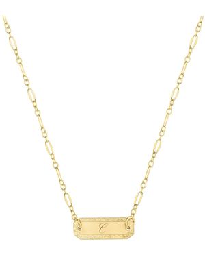 SET & STONES Cora Initial Necklace - Metallic