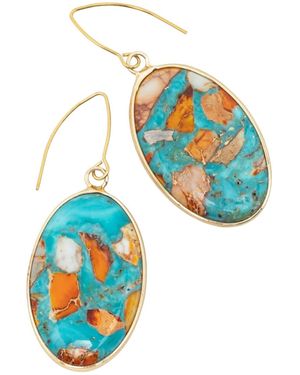 Starfish Project Sierra Bloom Emperor Stone Earrings - Blue
