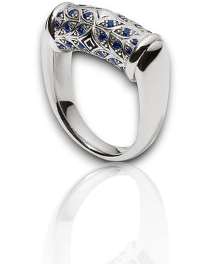 Daneila Léon Sterling Sapphire Ring - Metallic