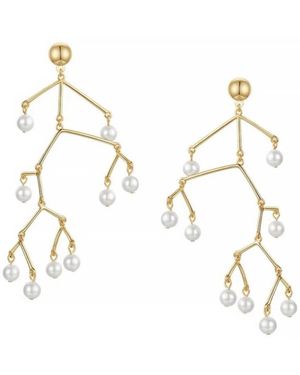 Studio Baloge Pearl Branches Earrings - Metallic