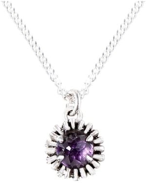 Lee Renee Dahlia Bud Amethyst Necklace – - White