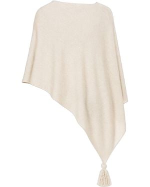 I Rocchi Cashmere Neutrals Pure Cashmere Lightweight Poncho - Natural