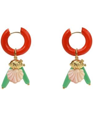 Pats Jewelry Kotor Hoop Earrings - Red