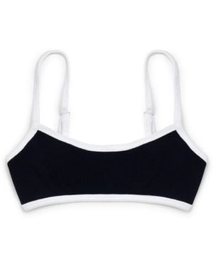 Poetry by Locals Maya Towelling Bikini Top - Blue