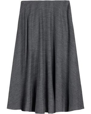 Nocturne Flowing Midi Skirt - Gray