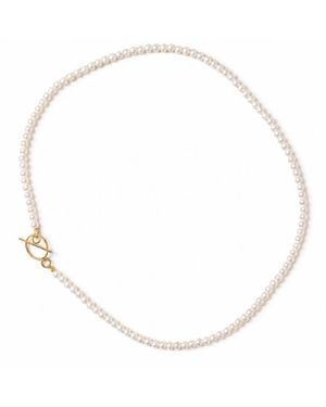 Silver Moon Pure Pearl-Plated Sterling Necklace - Metallic