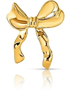 Ellie Vail Jewelry Belle Bow Brooch - Metallic