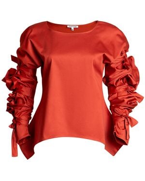 Bianca Popp Ribbon Wrapped Blouse - Red