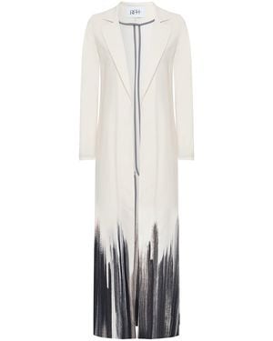 Roqaia Fashion House Ombre Duster Kaftan - White