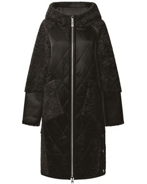 James Lakeland Reversible Faux Fur Hooded Coat - Black
