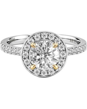 Arte Madrid Simple Round Cathedral Pavé Ring - White