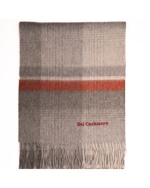 Bel Cashmere Cashmere Scarf With Stripes - Brown
