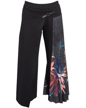 ARTISTA Asymmetric Printed Culottes - Black