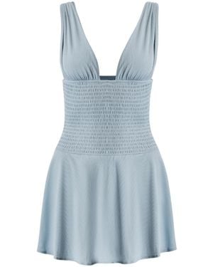 OW Collection Alba Mini Dress - Blue