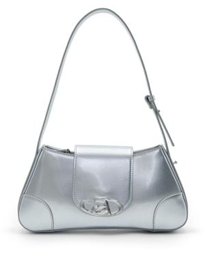 A by Anyah Aisha Liquid Metal Shoulder Bag - White