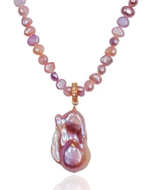 Ninemoo Moonblush Baroque Pearl Necklace - Pink