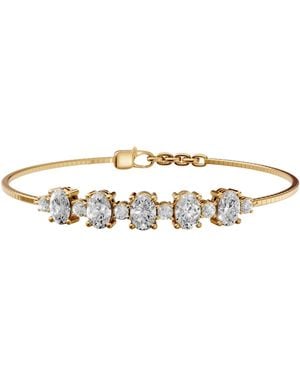 Aya Fine Jewelry 2 Carat Calista Oval Cut Lab Grown Diamond Bracelet - Metallic