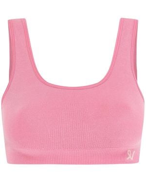 Nudea The Tencel Seamless Crop Top- Rose - Pink