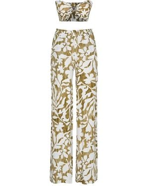 By Felizia Zayana Floral Print Co-Ord Set - Metallic