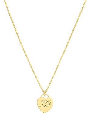 SET & STONES Alice Angel Numbers Necklace- Three - Metallic