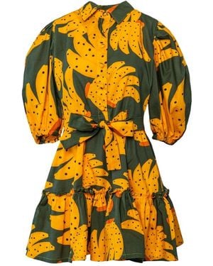 Pineapples Don't Have Sleeves Ana Banana Dress - Yellow